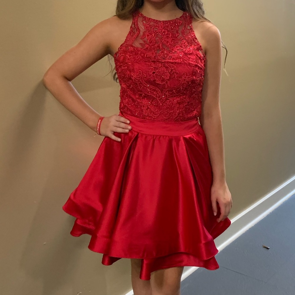 Red cocktail dress